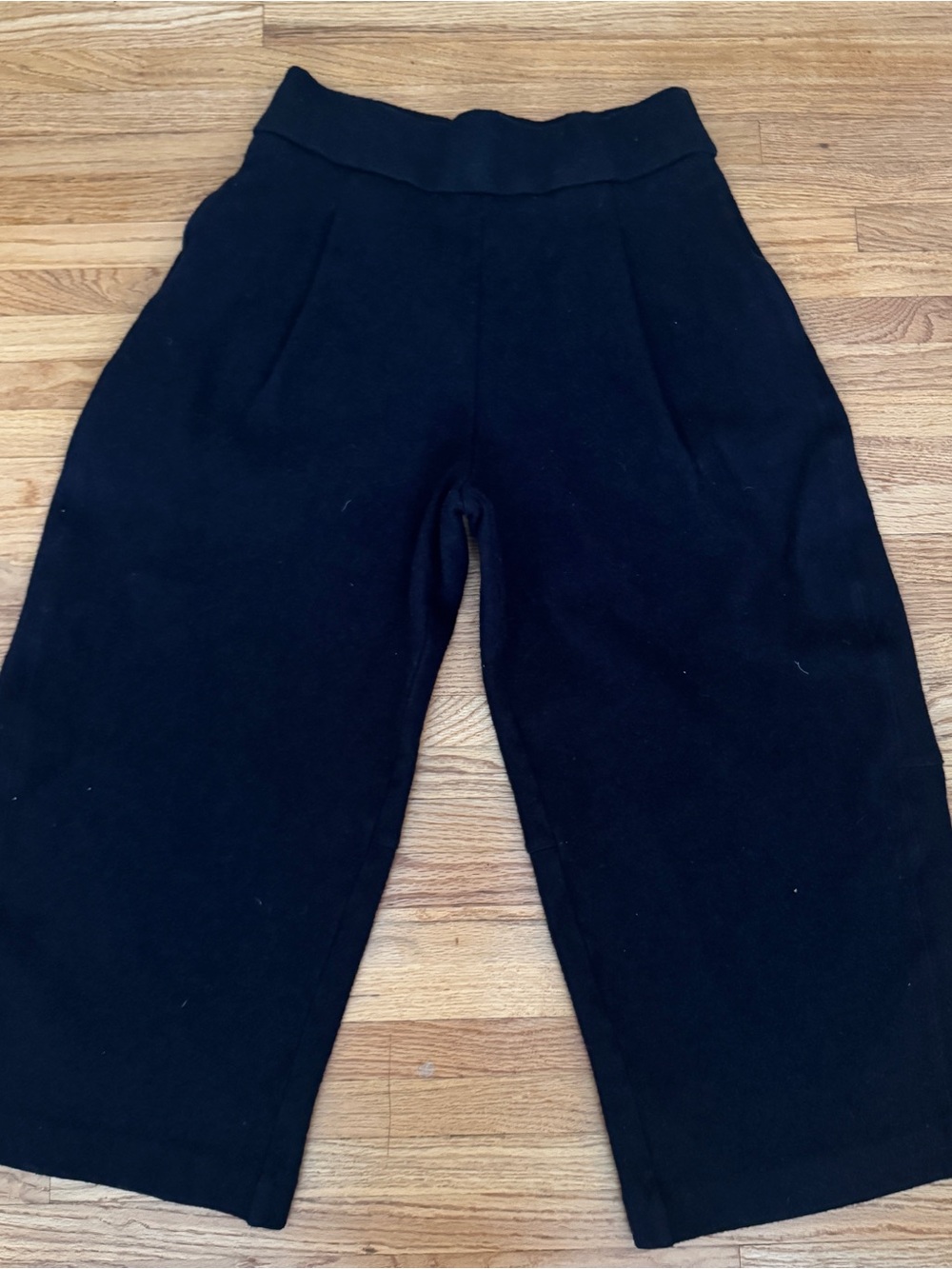 COS Wide Legged Navy Wool Blend Culottes